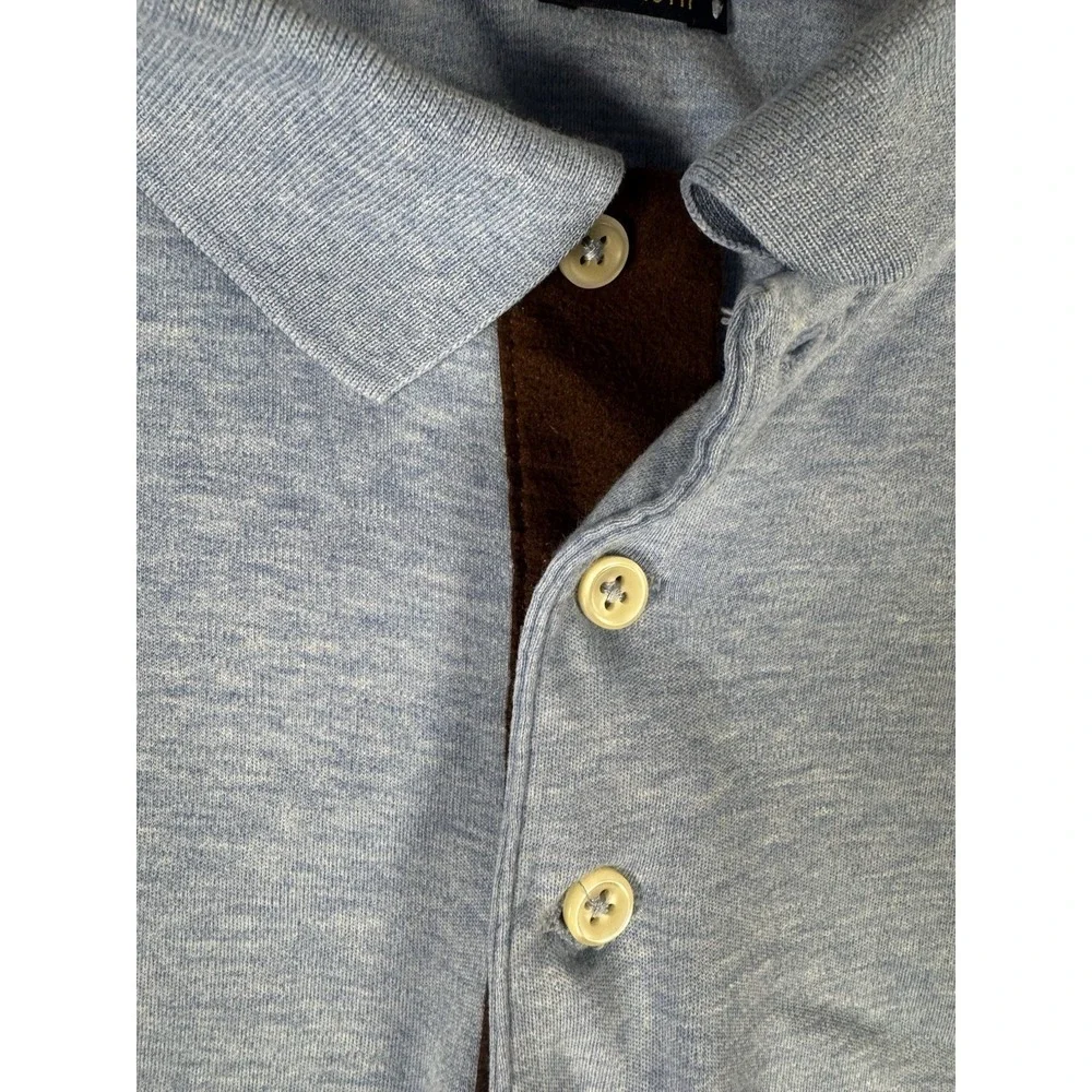 Polo Ralph‎ Lauren Men's XL Henley Heather Blue Classic fit L/S Flesh pony Boxy